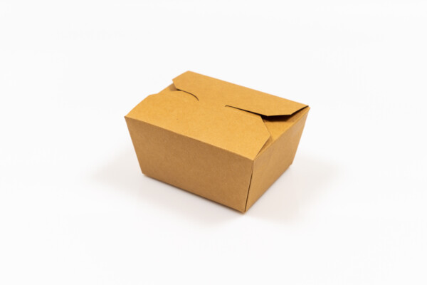 Cutie menu carton kraft 800ml, 13.2x10.4x6.4 cm [50 buc]