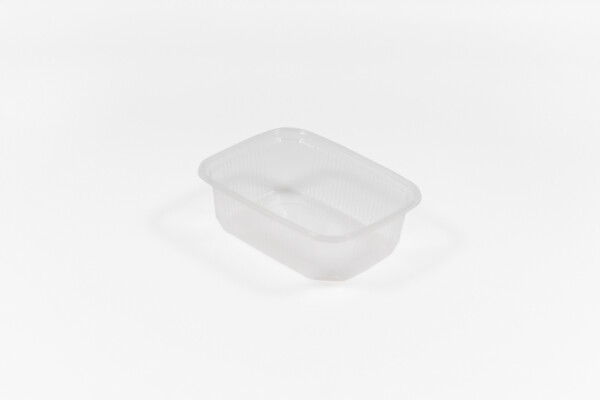 Caserola dreptungh cu capac 150 ml PET [100 buc]