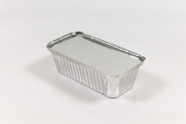 Caserola aluminiu 1000cc, 218*114*60 mm, cu capac carton-aluminiu [100 buc]