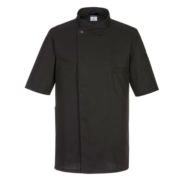Jacheta bucatar Surrey Chefs S/S C735 Portwest-Negru-XL