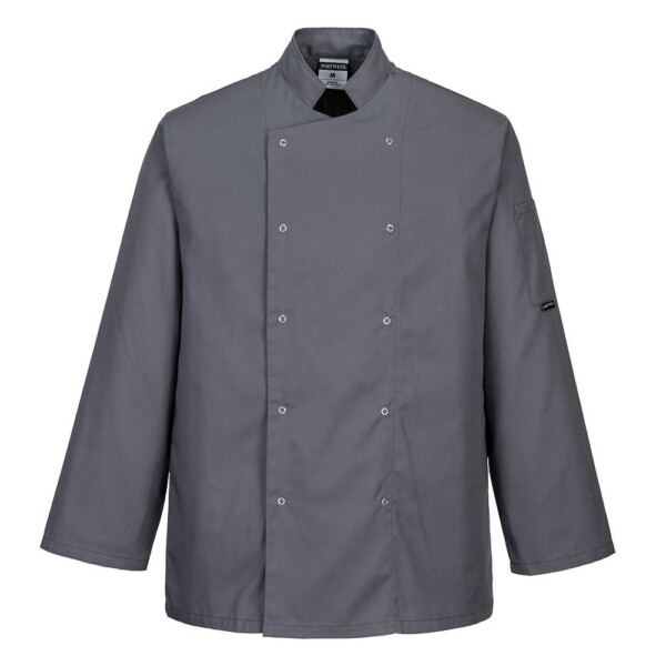 Jacheta bucatar Suffolk Chefs L/S C833 Portwest-Gri-XS