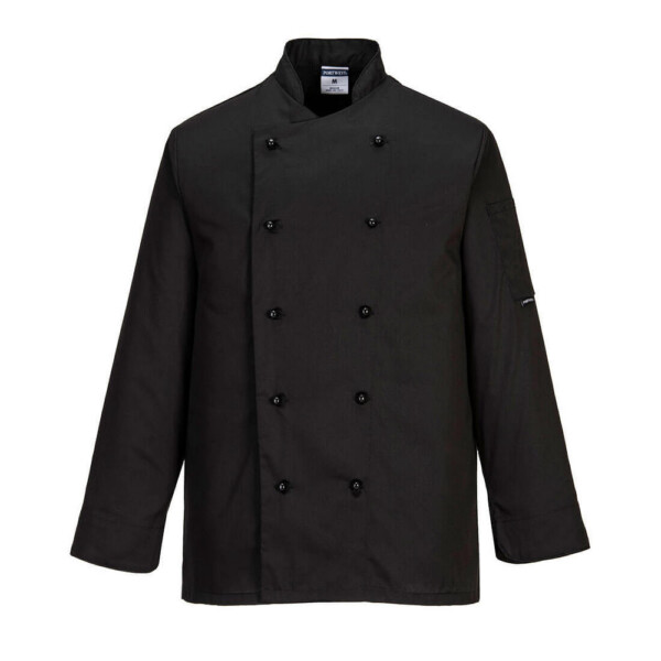 Jacheta bucatar Somerset Chefs C834 Portwest-Negru-XL