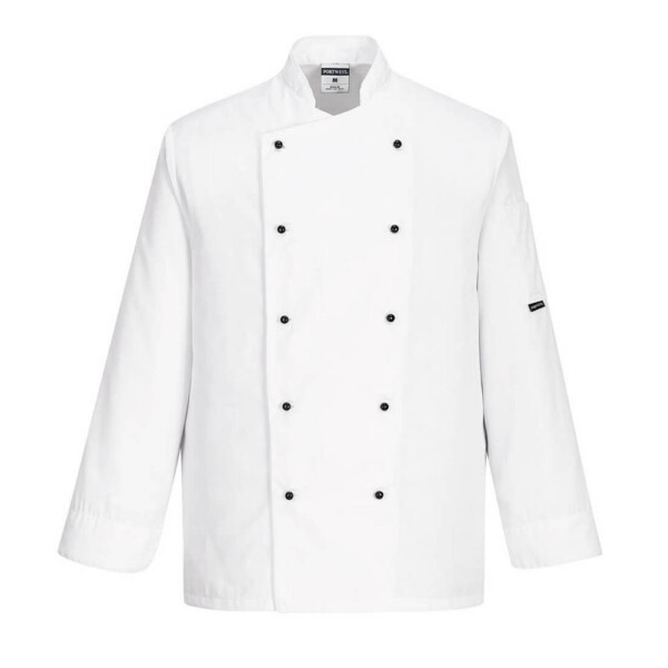 Jacheta bucatar Somerset Chefs C834 Portwest-Alb-L