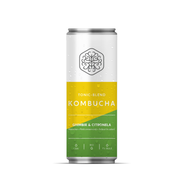 Tonic-Blend Kombucha cu Ghimbir și Citronela - Bax 24 doze 330 ml