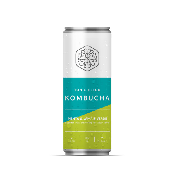 Tonic-Blend Kombucha cu Mentă și Lămâie Verde - Bax 24 doze 330 ml